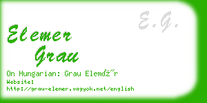 elemer grau business card